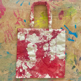 Blood Moon Tote, Hand Painted, Recycled