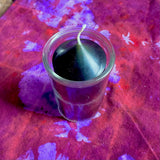 Black Beeswax Candle in Glass