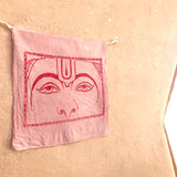 Hand Dyed Hanuman Eyes Flag